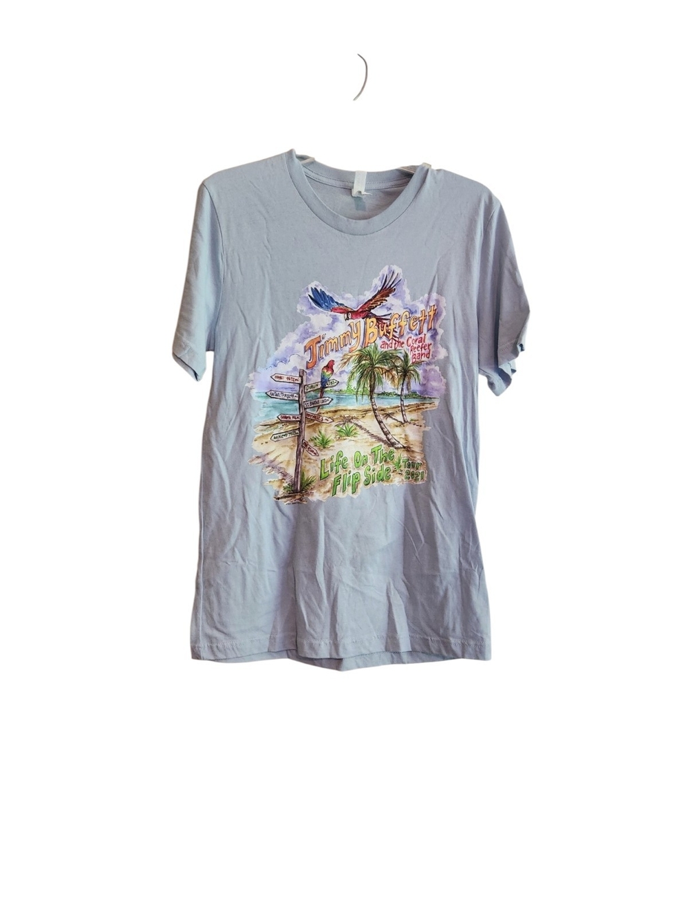 Jimmy Buffett Life on the Flip Side Tour 2021 Graphic Tee in Gray Size Medium